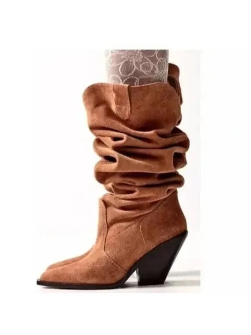 NEW Free People Triple Crown Over The Knee Slouch Boots Suede Boho Chic Womens 7